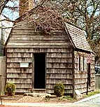 Pelletreau workshop (65 KB) A re-construction of his original building first built in 1686 on Main Street in Southampton. (Click on Picture to View Full Size) picture